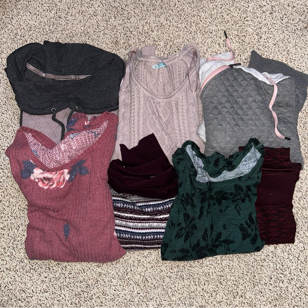 Maurices Winter Clothes Sweatshirt Leggings Tunic Lot Sz Large